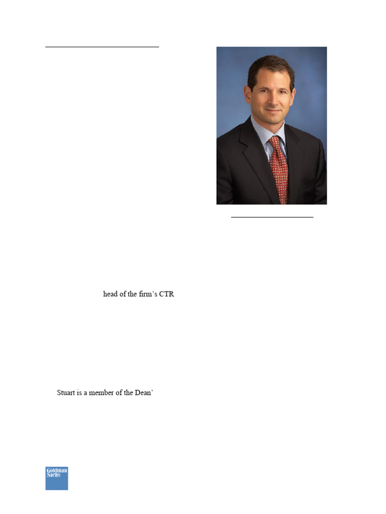 Stuart Bernstein: Cleantech Leader at Goldman Sachs | PDF
