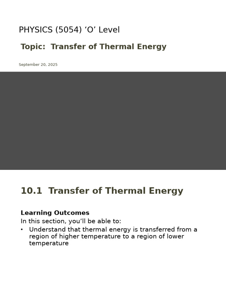 Thermal Energy Transfer Explained | PDF | Thermal Conduction | Convection