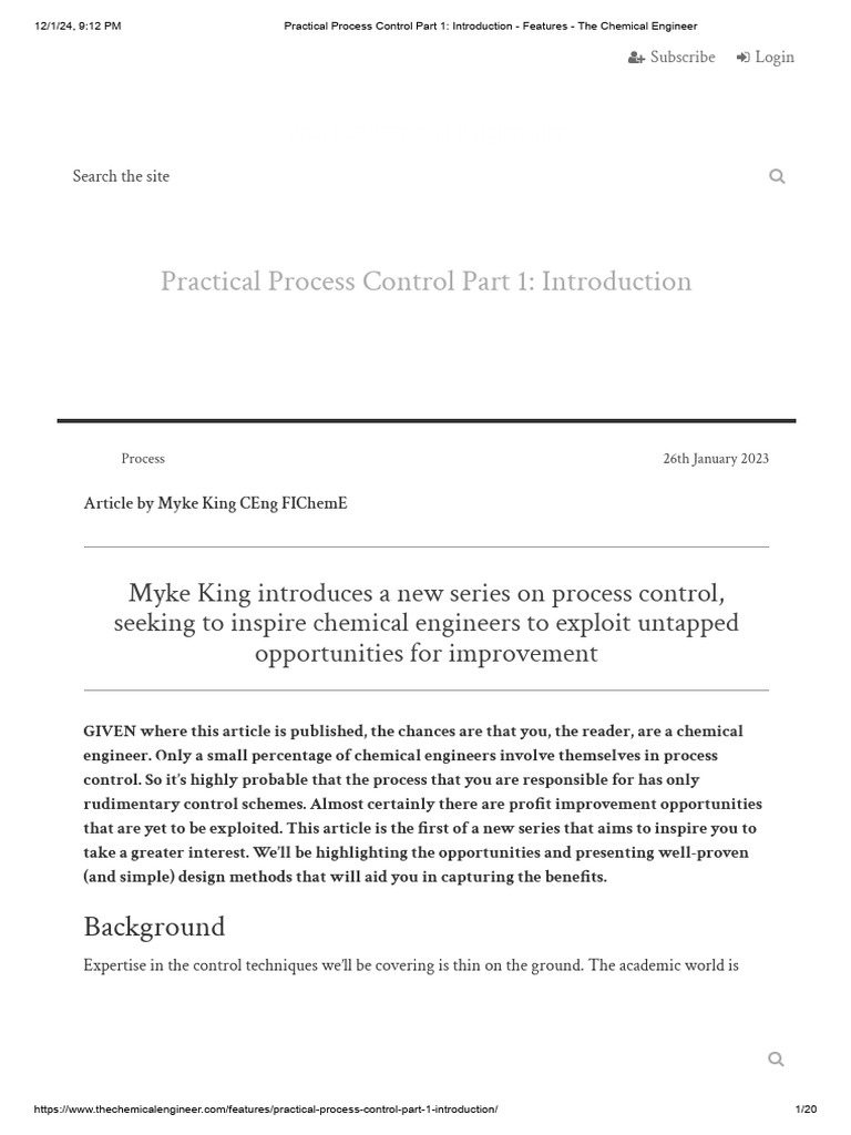 Practical Process Control Insights | PDF | Mathematical Optimization ...