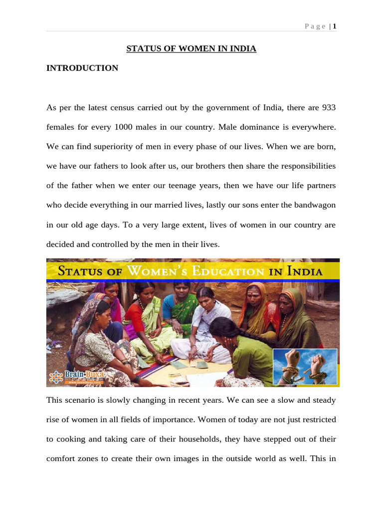 Status of Women in India | PDF | Domestic Violence | Sexual Harassment