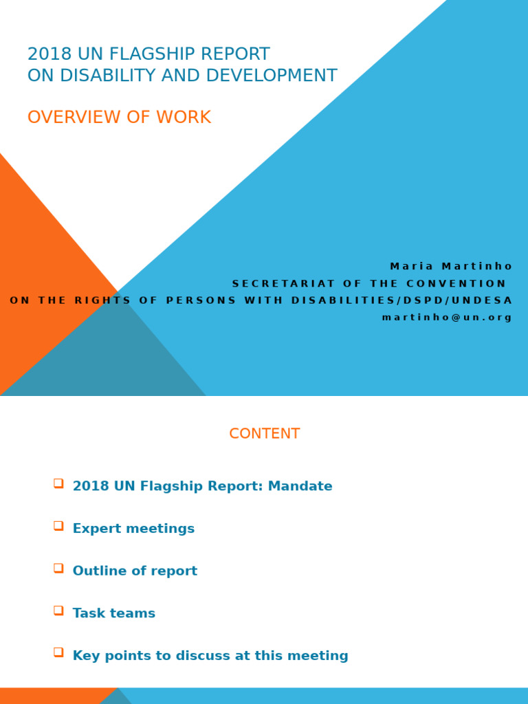 2018 UN Report on Disability Insights | PDF | Disability | United Nations