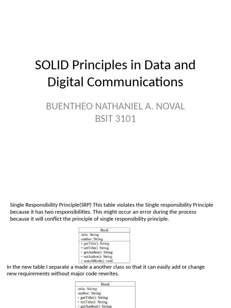 SOLID Principles in Digital Systems | PDF
