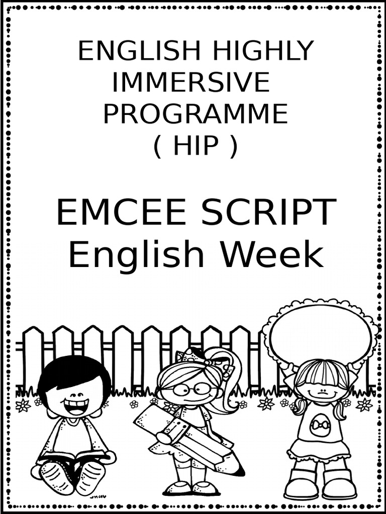 Emcee Script English Week | PDF