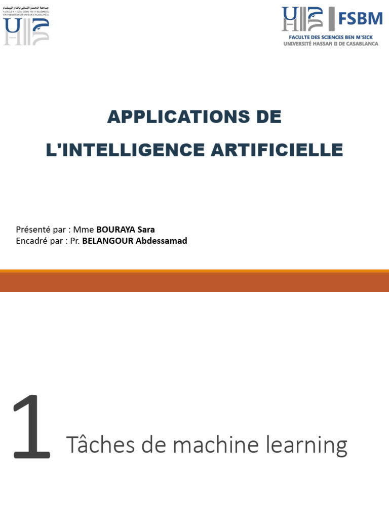 Applications de l'Intelligence Artificielle | PDF | Apprentissage ...