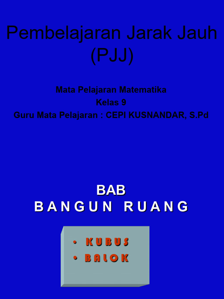 Rumus Volume dan Luas Kubus Balok | PDF