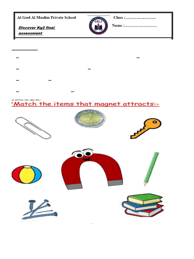 KG2 Final Assessment Choices Guide | PDF