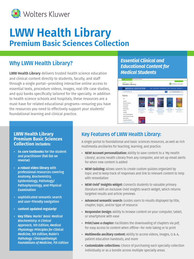 LWW Health Library: Essential Resources | PDF | Medicine | Pathology