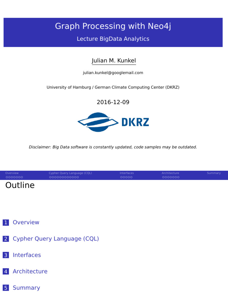 Neo4j Graph Processing Overview | PDF | Database Transaction ...