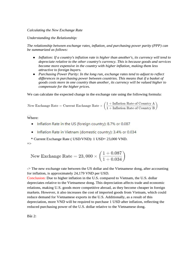 Exchange Rate Calculation Guide | PDF | Exchange Rate | Balance Of Payments