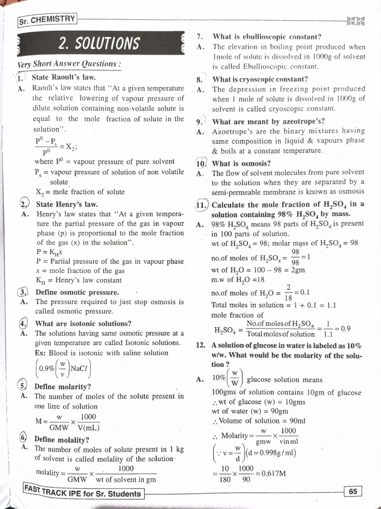 Chem IPE Imp | PDF