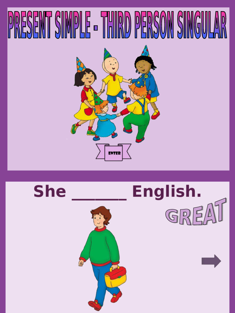 Bản Sao Của Present Simple 3rd Person Singular Games - 7918 | PDF