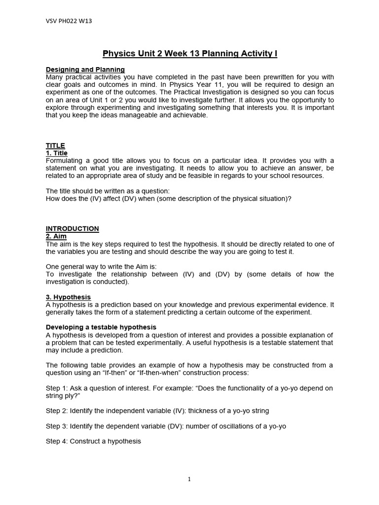 Physics Experiment Design Guide | PDF | Experiment | Force