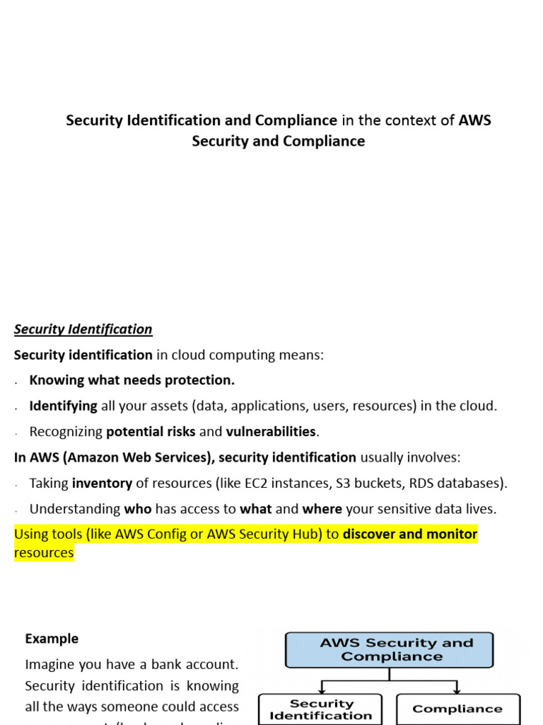 AWS Security Identification & Compliance Guide | PDF | Cloud Computing ...
