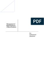 Management of Hypertension in Clinical Dentistry