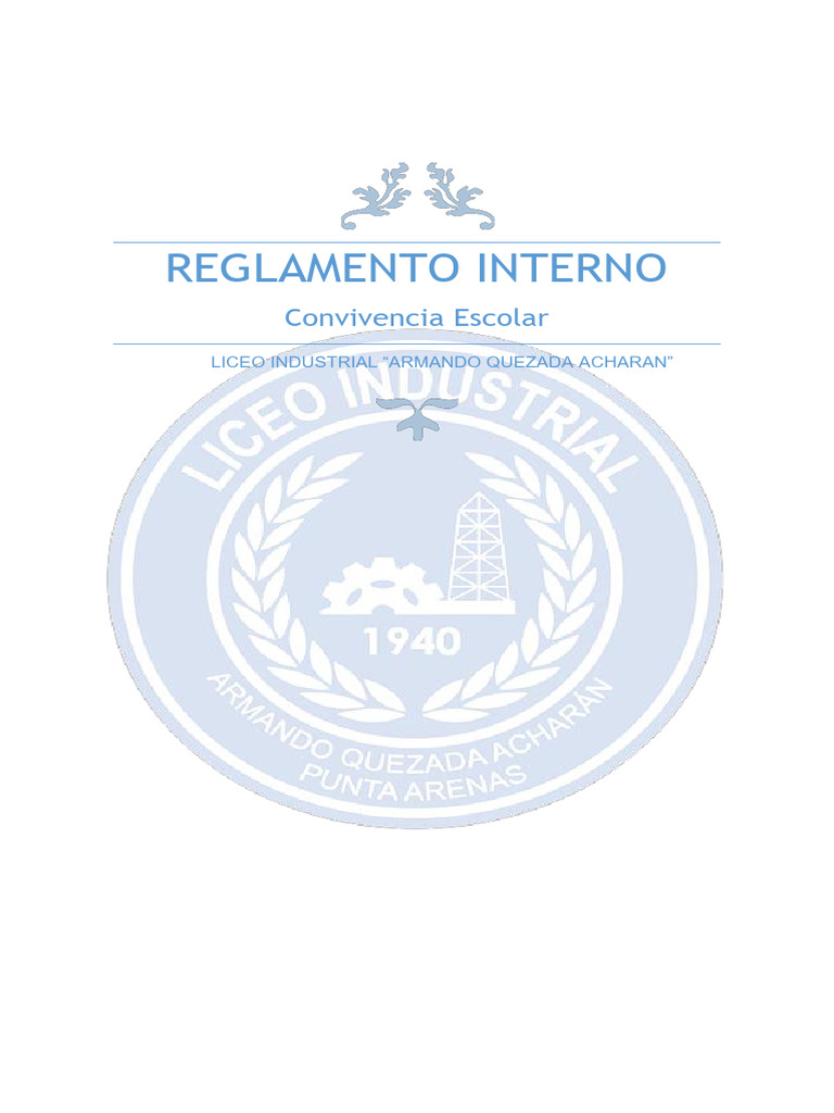 Reglamento de Convivencia Escolar Liceo AQA | PDF | Enseñando | Evaluación