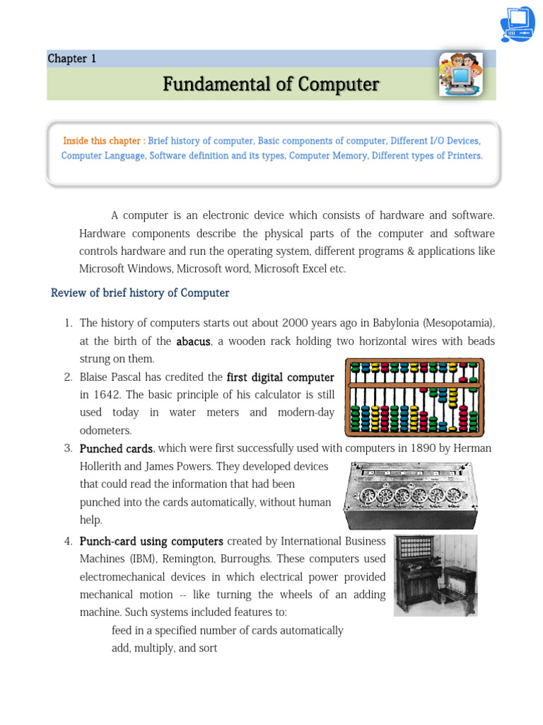 Class VI Notes | PDF | Computer Data Storage | Printer (Computing)