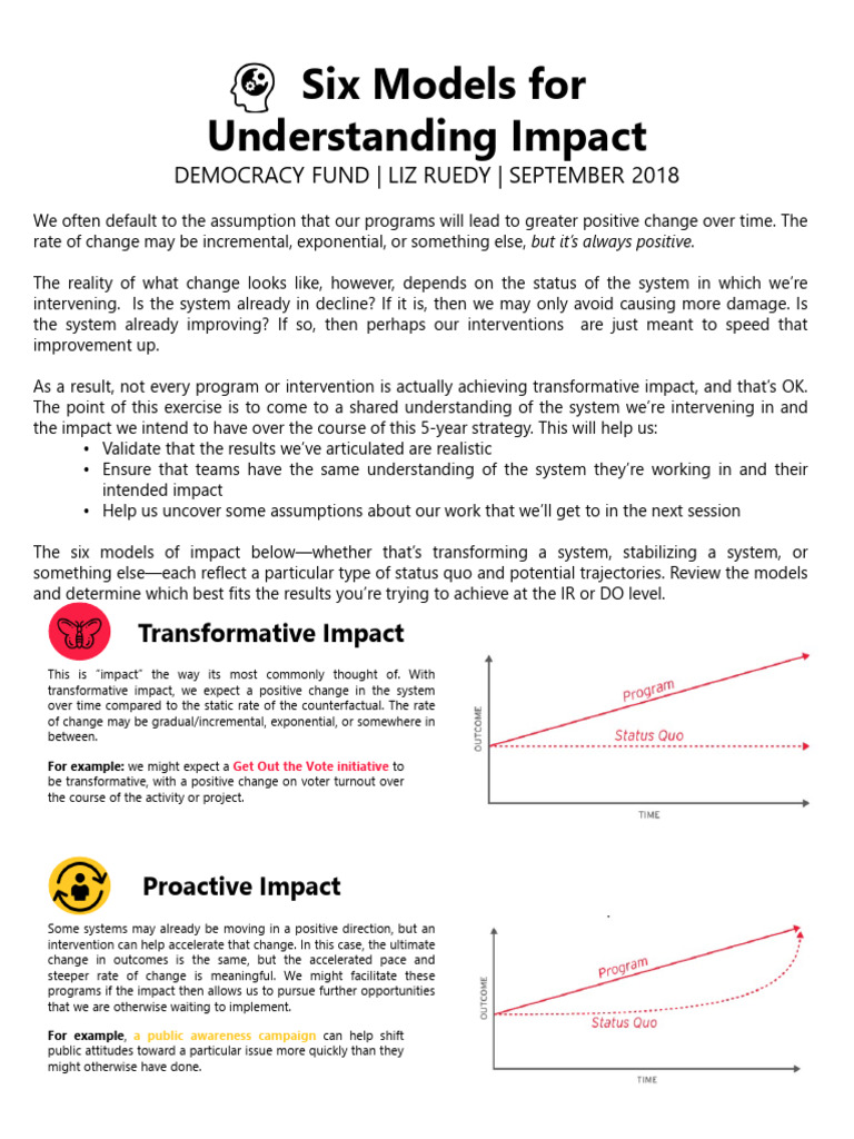 Six Models of Impact Analysis | PDF | Behavioural Sciences ...