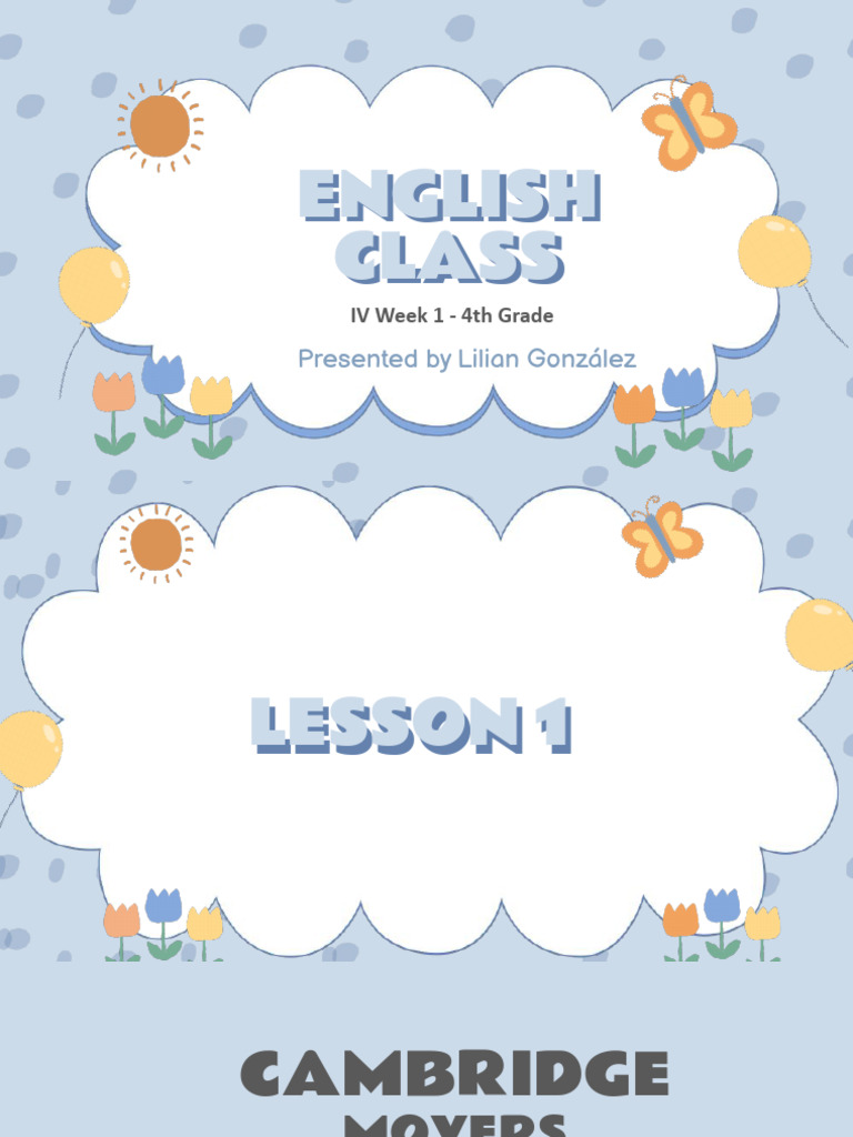 IV Week 1 - English 4th Grade | PDF