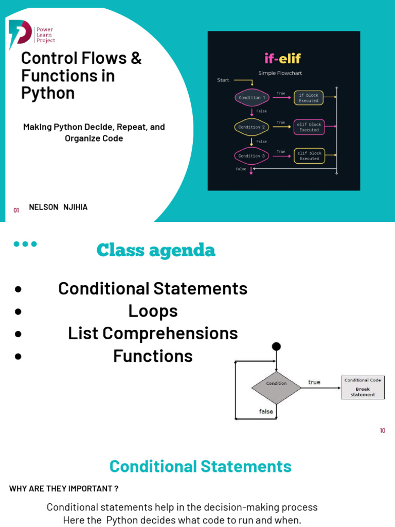 Python Control Flows and Functions Guide | PDF | Control Flow ...