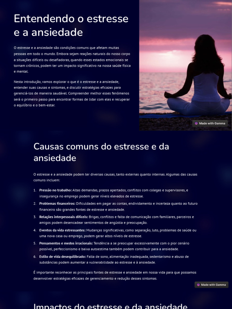 Entendendo o Estresse e A Ansiedade | PDF | Ansiedade | Estresse (Biologia)