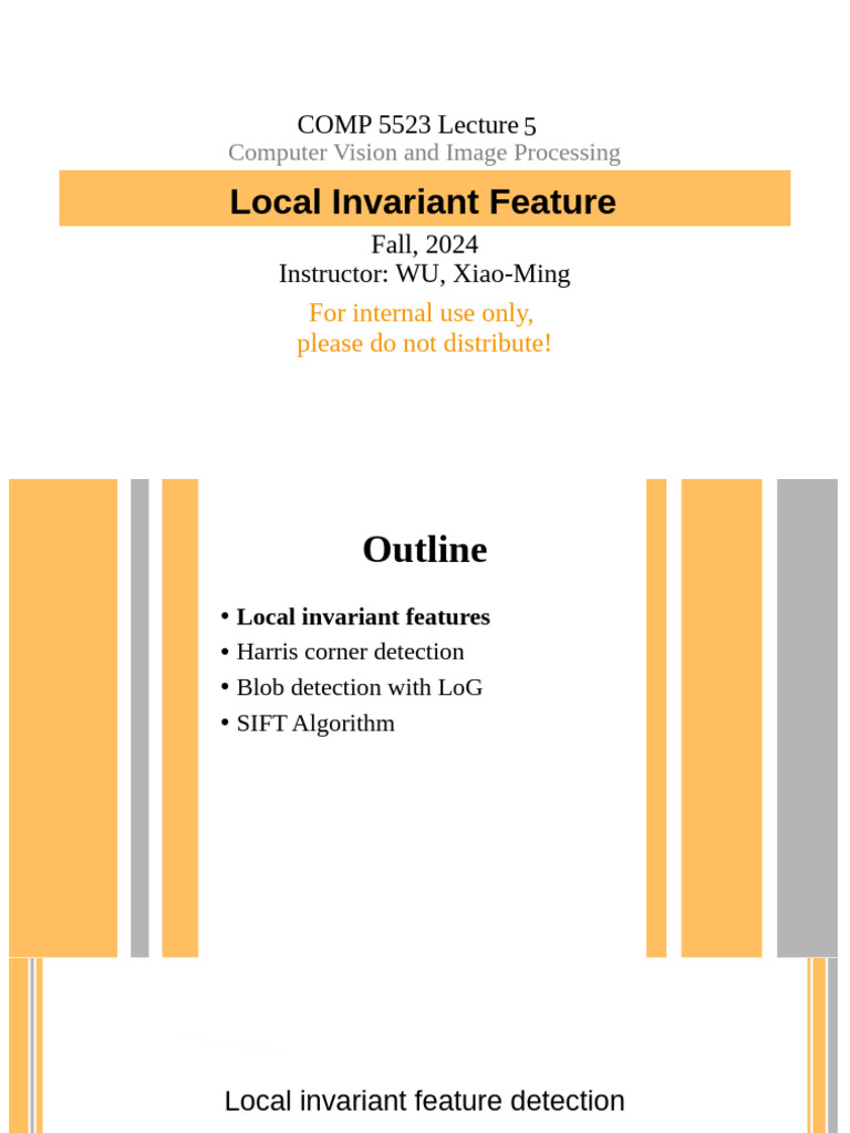 Local Invariant Features in Computer Vision | PDF | Applied Mathematics ...