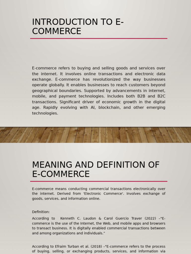 Understanding E-Commerce Essentials | PDF | E Commerce | Marketing