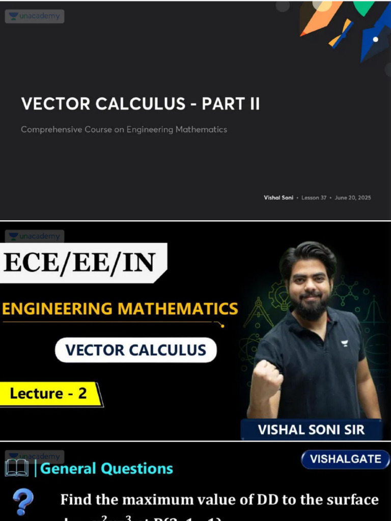 Vector Calculus - Part II No Anno 1758385013814 | PDF