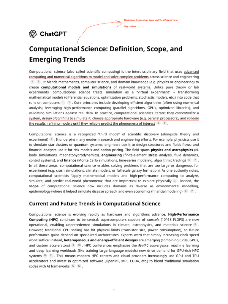 Understanding Computational Science | PDF | Computational Science ...