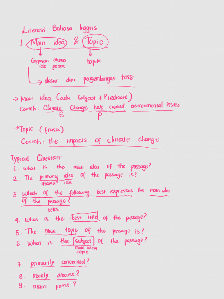 Main Idea and Topic | PDF