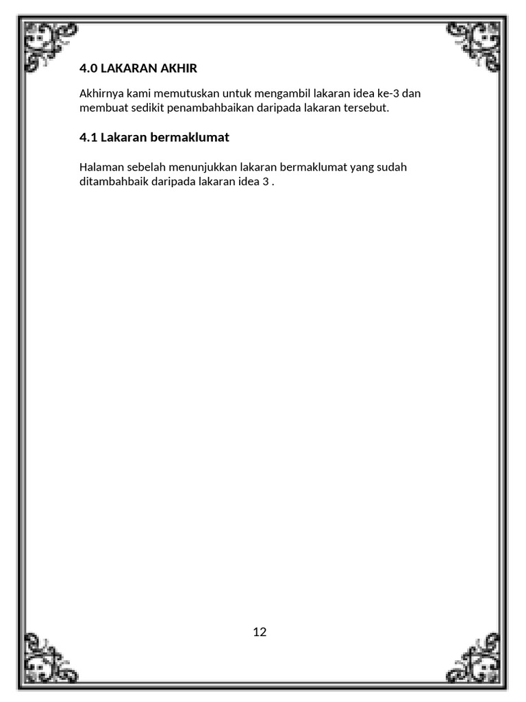 4.0 Lakaran Akhir | PDF