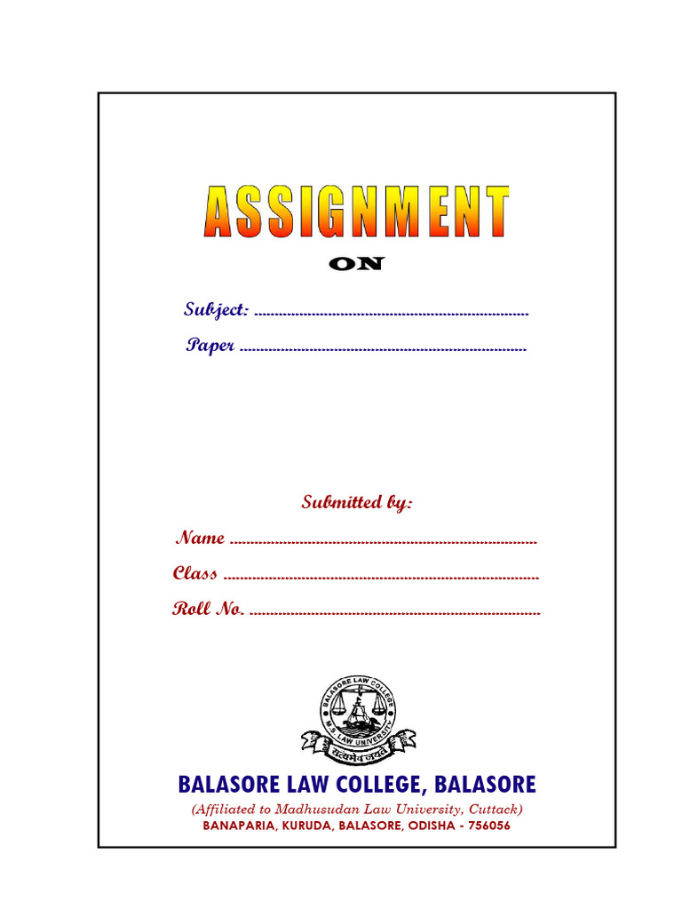 Law College Submission Template | PDF
