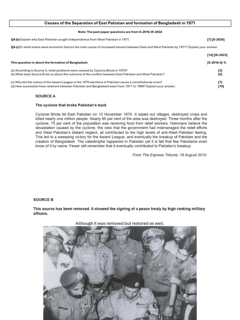 Causes of The Separation of East Pakistan | PDF | Pakistan | Government