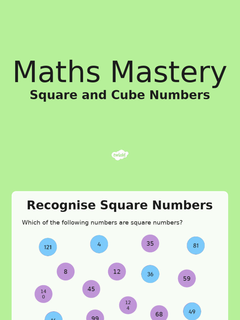 Square and Cube Numbers Explained | PDF | Number Theory | Numbers