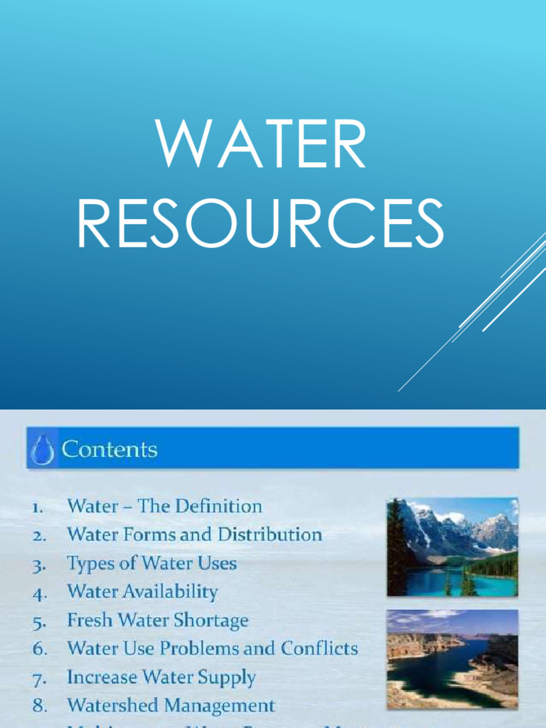 Lesson14 Water Resources | PDF