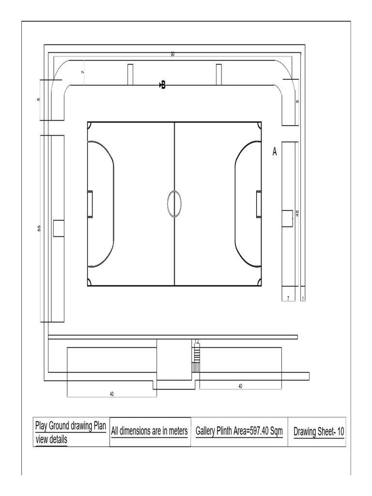 Playground Drawing Plan with Dimensions | PDF