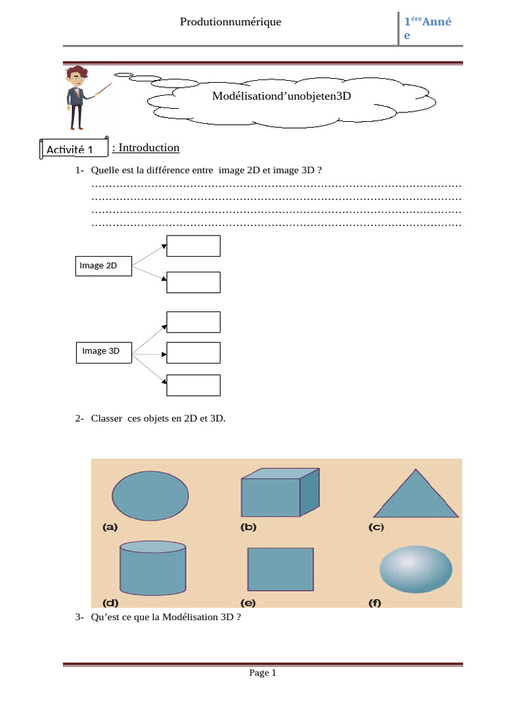 Introduction à la modélisation 3D | PDF