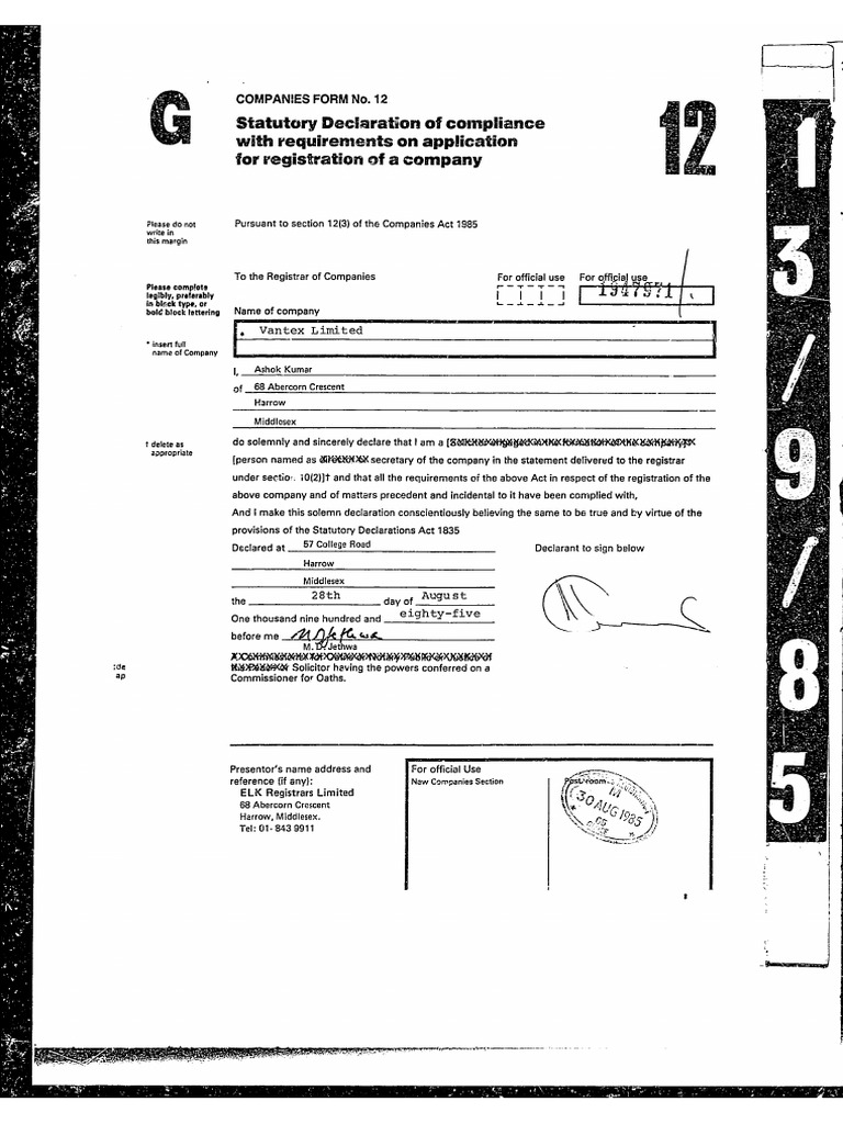 Companies House Document | PDF