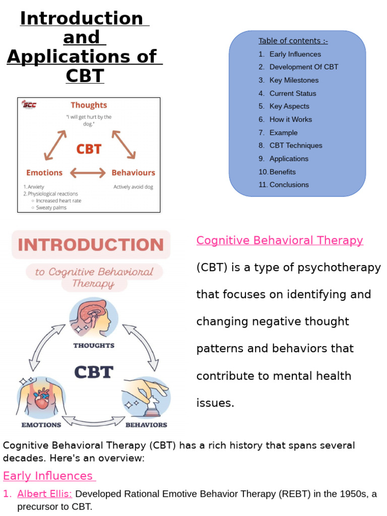 And Applications of CBT | PDF | Cognitive Behavioral Therapy | Anxiety