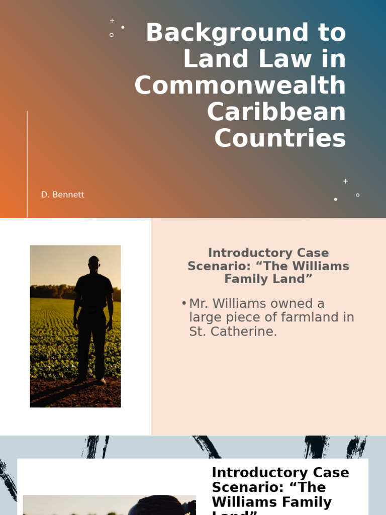 Background To Land Law in Commonwealth Caribbean Countries | PDF ...