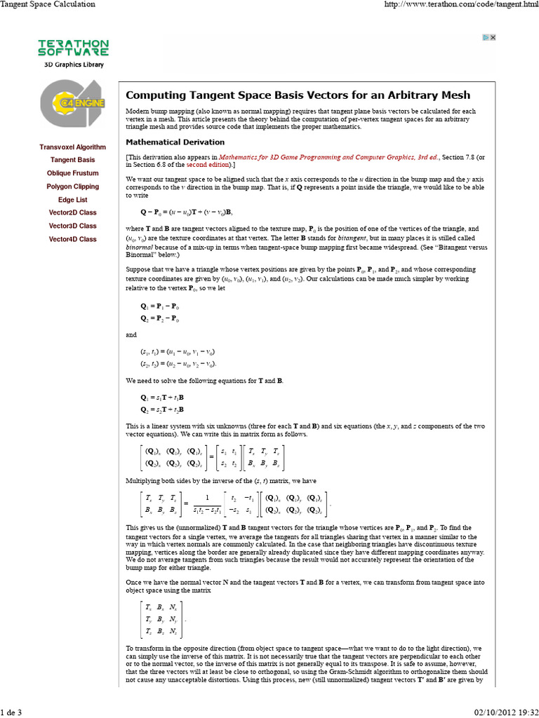 Tangent Space Calculation | PDF | Algebra | Geometry