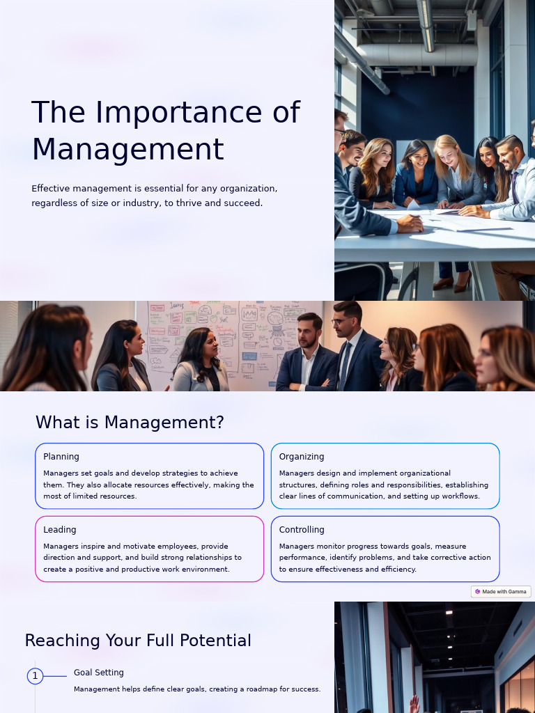 Essential Management Strategies for Success | PDF | Employment | Goal