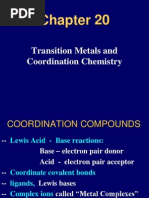 Transition Metals and Coordination Chemistry