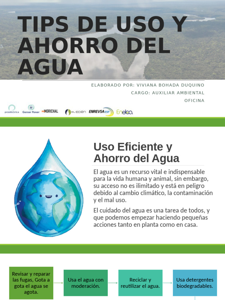Presentación - Tips Uso y Ahorro Del Agua - DT | PDF