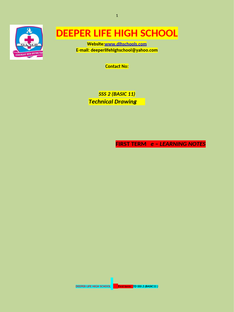 Technical Drawing Notes for SSS 2 | PDF | Euclid | Euclidean Plane Geometry