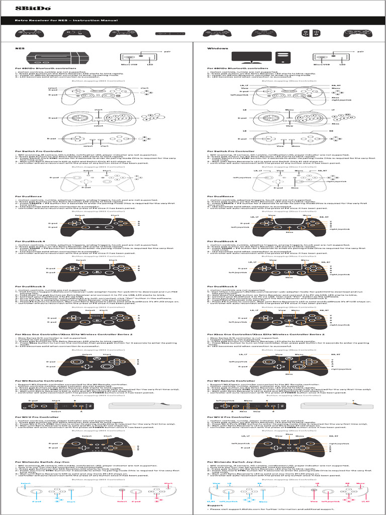 8bitdo NES RR Manual | PDF