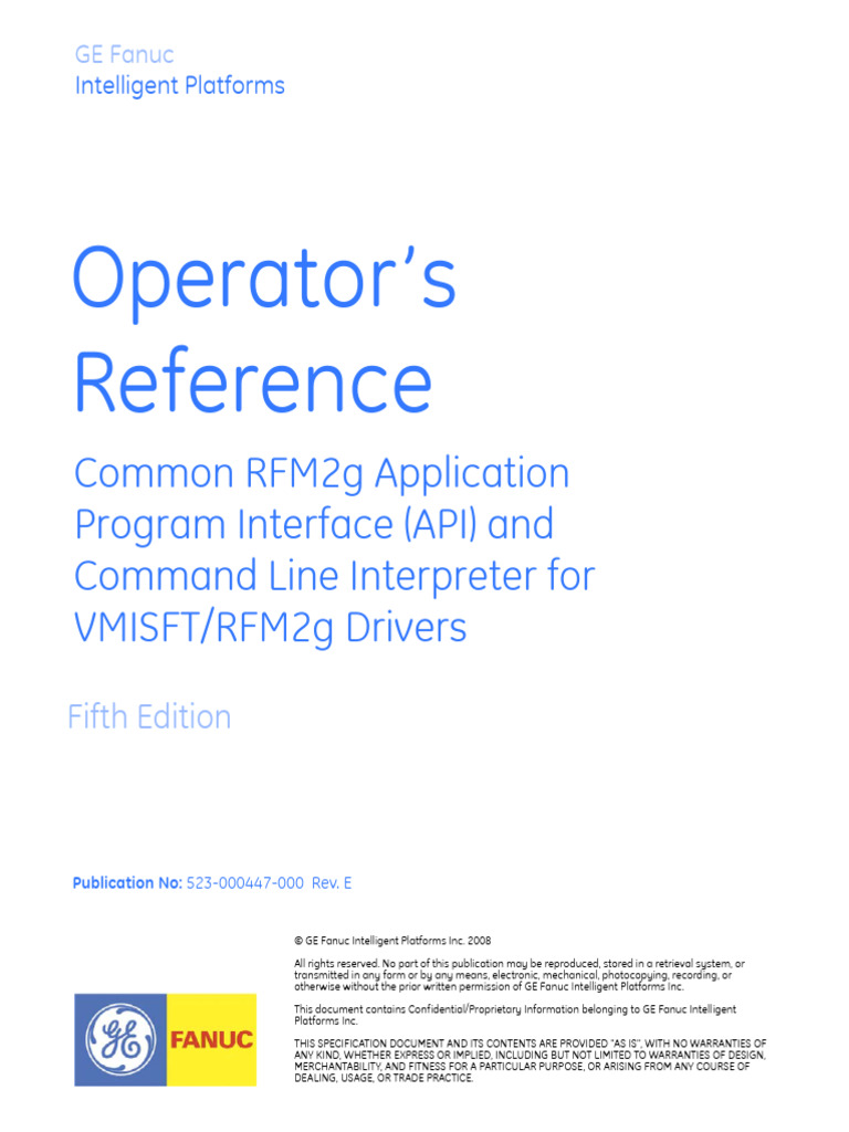 RFM2g API Reference Manual | PDF | Programming | Computer Program