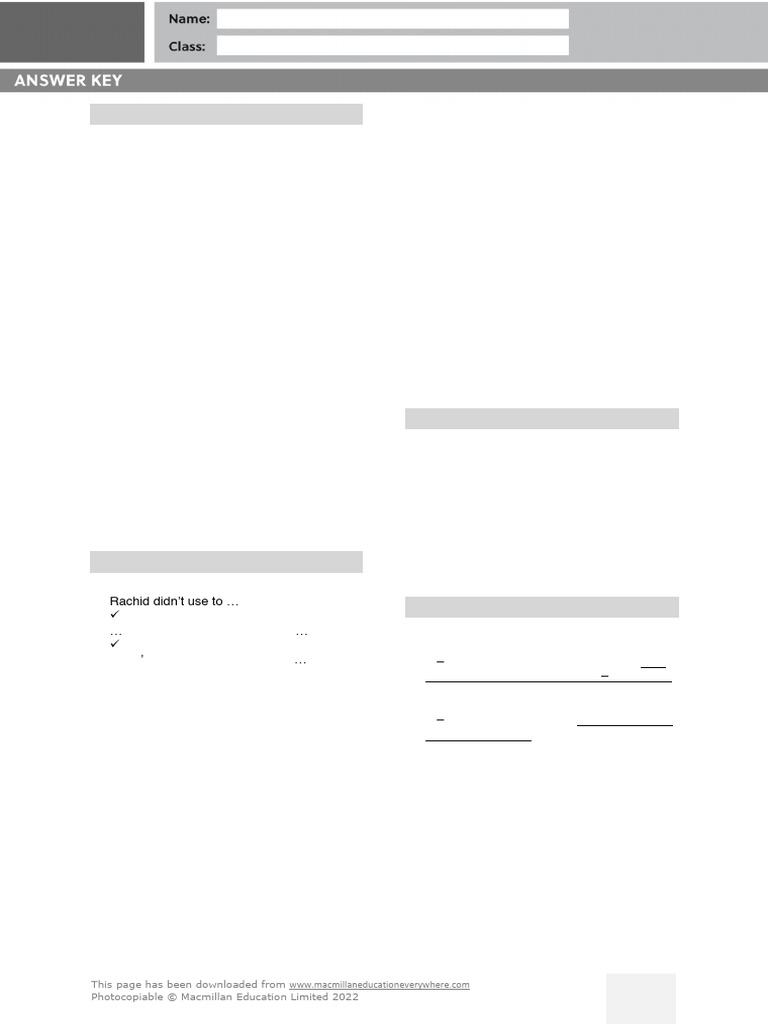 Unit 2 Standard Test: Vocabulary & Grammar | PDF | Fair Trade