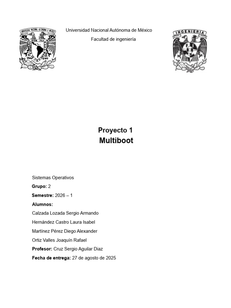 Proyecto01 MartinezPerez | PDF | Arranque | Familias de sistemas operativos