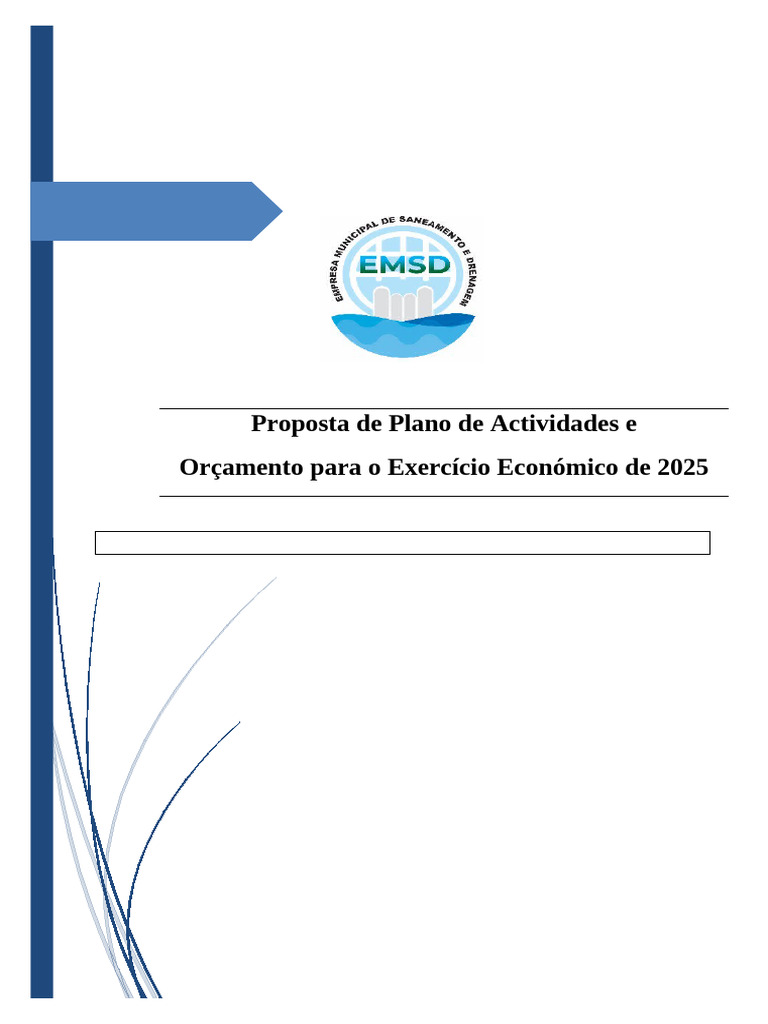Plano de Atividades e Orçamento 2025 EMSD | PDF | Orçamento | Salário
