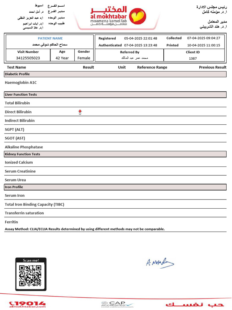 Comprehensive Blood Test Results | PDF | High Density Lipoprotein ...